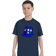 Load image into Gallery viewer, Daily_Deal_Shirts T-Shirts, Youth / XS / Navy Melting Tardis
