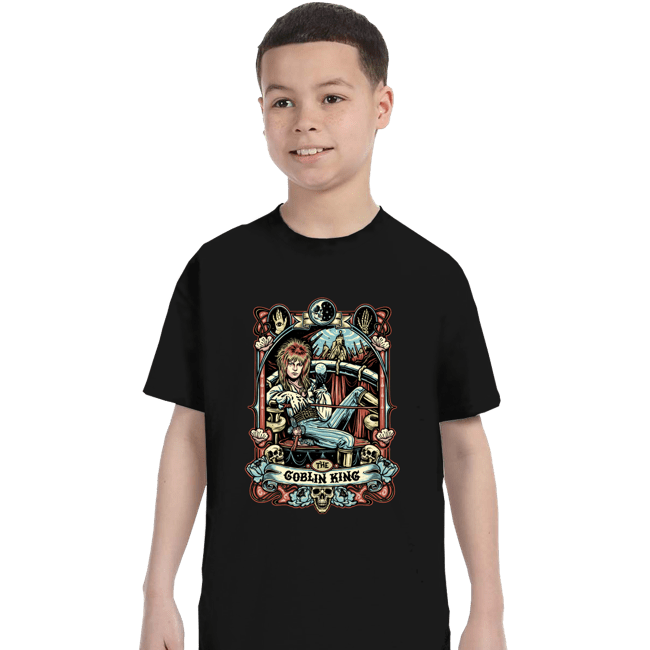 Daily_Deal_Shirts T-Shirts, Youth / XS / Black The Goblin King Crest