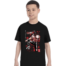 Load image into Gallery viewer, Daily_Deal_Shirts T-Shirts, Youth / XS / Black Chainsaw Sumi-E
