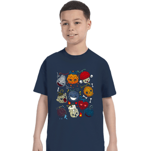 Daily_Deal_Shirts T-Shirts, Youth / XS / Navy Halloween Fruit