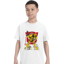 Load image into Gallery viewer, Daily_Deal_Shirts T-Shirts, Youth / XS / White Bumble Sumi-e
