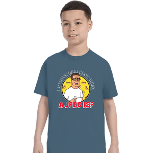 Daily_Deal_Shirts T-Shirts, Youth / XS / Indigo Blue JPEG Hank