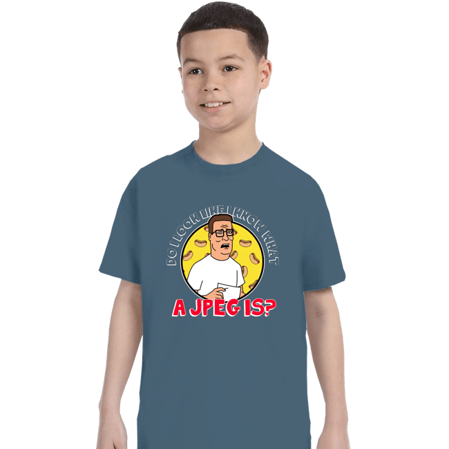 Daily_Deal_Shirts T-Shirts, Youth / XS / Indigo Blue JPEG Hank