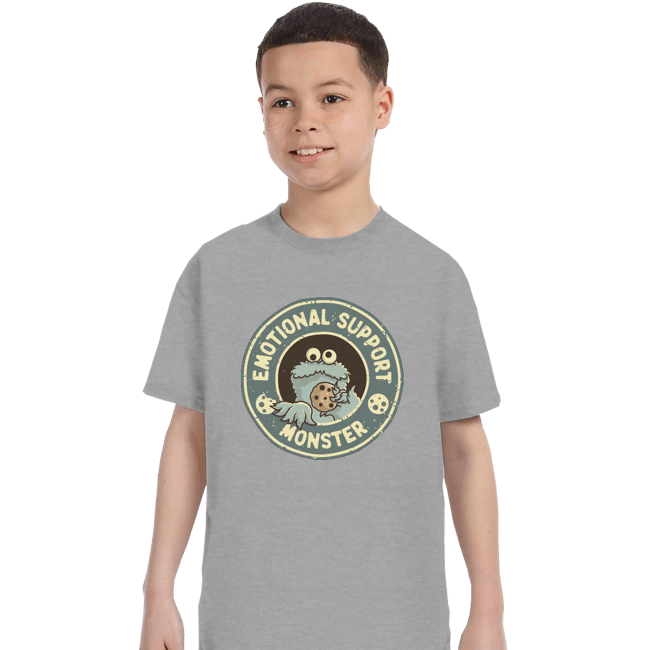 Daily_Deal_Shirts T-Shirts, Youth / XS / Sports Grey Emotional Support Monster