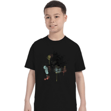 Load image into Gallery viewer, Shirts T-Shirts, Youth / XL / Black Howl Watercolor
