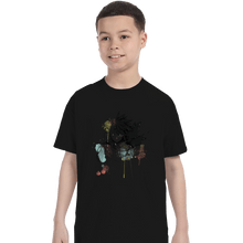 Load image into Gallery viewer, Shirts T-Shirts, Youth / XL / Black Howl Watercolor
