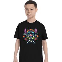 Load image into Gallery viewer, Daily_Deal_Shirts T-Shirts, Youth / XS / Black Stiched Calavera
