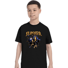 Load image into Gallery viewer, Daily_Deal_Shirts T-Shirts, Youth / XS / Black Wolf Slasher
