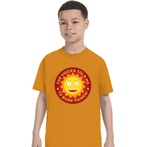 Secret_Shirts T-Shirts, Youth / XS / Gold Burn Things!