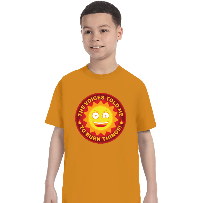 Secret_Shirts T-Shirts, Youth / XS / Gold Burn Things!