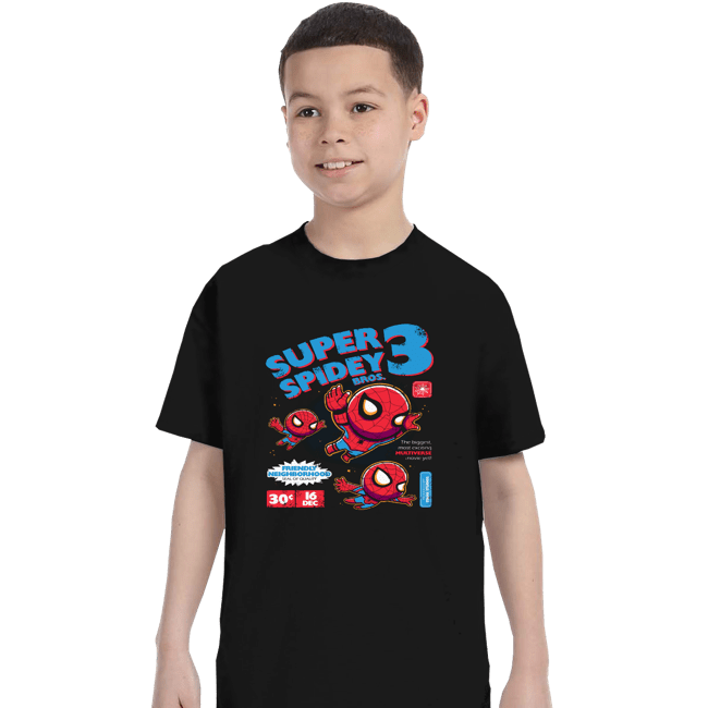 Secret_Shirts T-Shirts, Youth / XS / Black Super Spider Bros