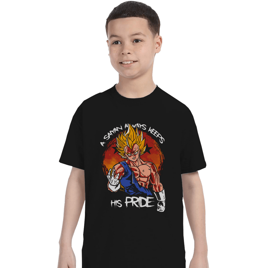 Shirts T-Shirts, Youth / Small / Black Saiyan's Pride