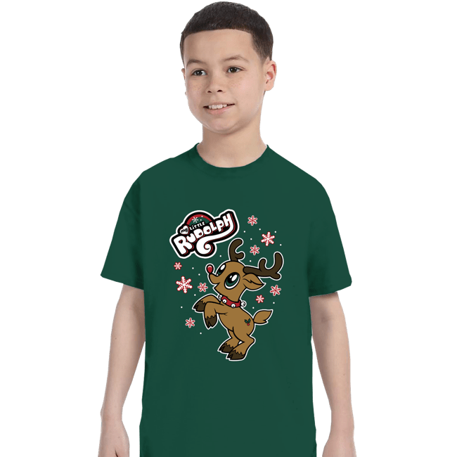 Daily_Deal_Shirts T-Shirts, Youth / XS / Forest My Little Rudolph