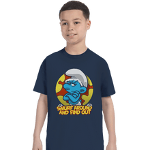 Load image into Gallery viewer, Secret_Shirts T-Shirts, Youth / XS / Navy Smurf Around
