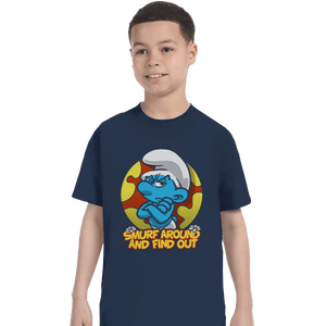 Secret_Shirts T-Shirts, Youth / XS / Navy Smurf Around