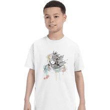 Load image into Gallery viewer, Secret_Shirts T-Shirts, Youth / XS / White Watercolor Howl
