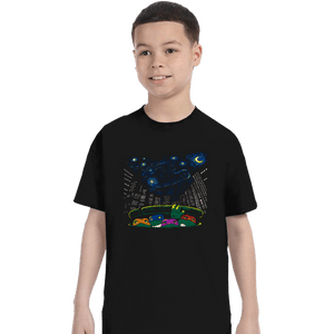 Daily_Deal_Shirts T-Shirts, Youth / XS / Black Starry City Night