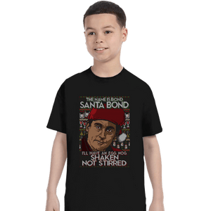 Shirts T-Shirts, Youth / XS / Black Santa Bond