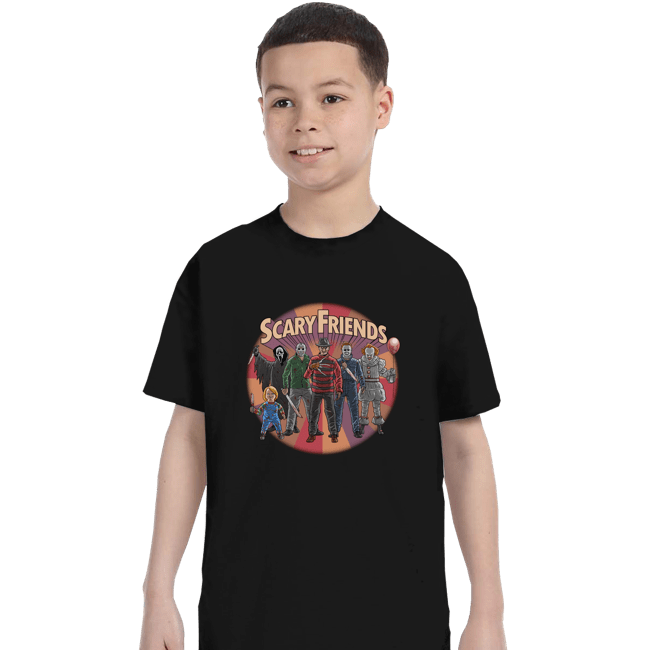 Daily_Deal_Shirts T-Shirts, Youth / XS / Black Scary Friends