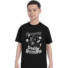 Load image into Gallery viewer, Shirts T-Shirts, Youth / XS / Black Apocalypse Cat
