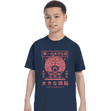 Load image into Gallery viewer, Daily_Deal_Shirts T-Shirts, Youth / XS / Navy Huge Brain
