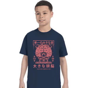 Daily_Deal_Shirts T-Shirts, Youth / XS / Navy Huge Brain