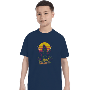 Shirts T-Shirts, Youth / XL / Navy Retro Evil Tentacle