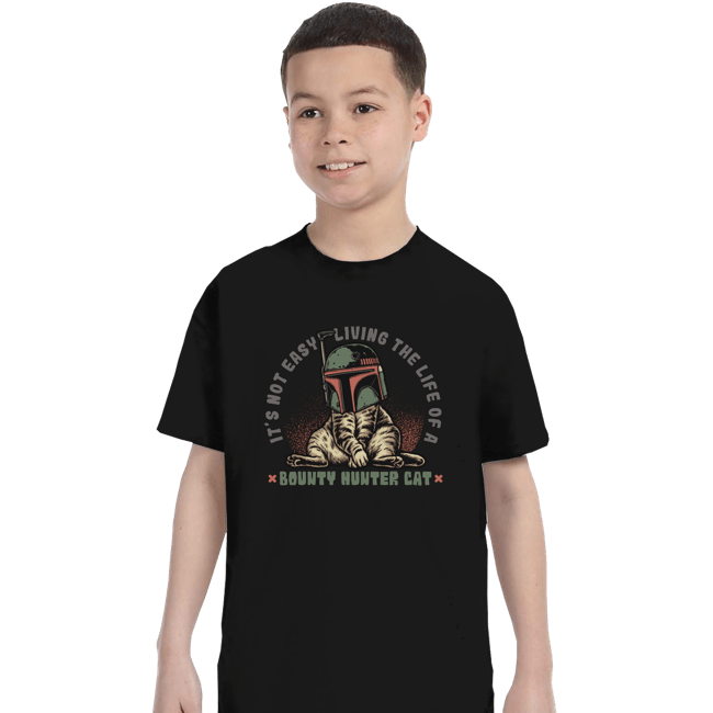 Daily_Deal_Shirts T-Shirts, Youth / XS / Black Boba Cat