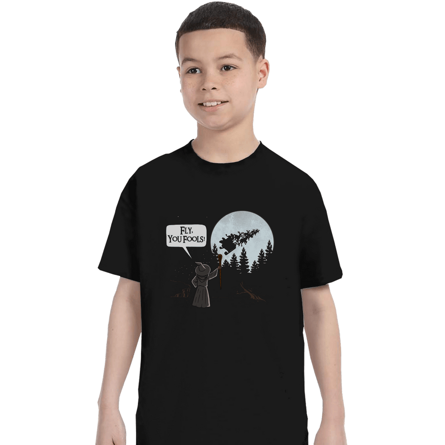 Shirts T-Shirts, Youth / XL / Black Fly you fools!