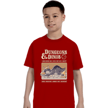Load image into Gallery viewer, Daily_Deal_Shirts T-Shirts, Youth / XS / Red Dungeons And Dinos
