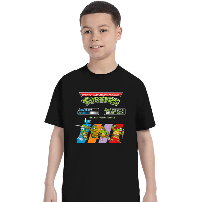 Daily_Deal_Shirts T-Shirts, Youth / XS / Black Springfield Turtles