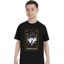 Load image into Gallery viewer, Secret_Shirts T-Shirts, Youth / XS / Black Heartless Tarot Card
