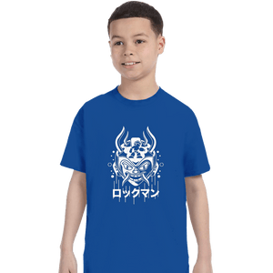Shirts T-Shirts, Youth / XS / Royal Blue Blue Bomber Oni