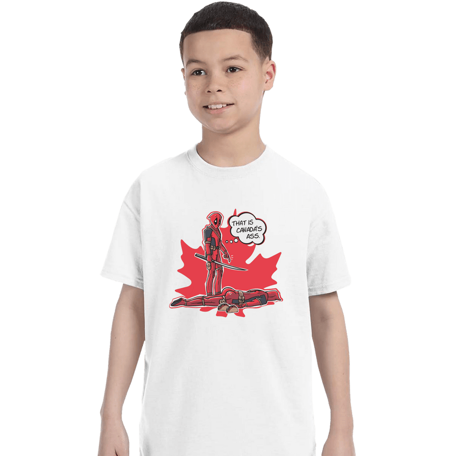 Shirts T-Shirts, Youth / XL / White Canada's Ass