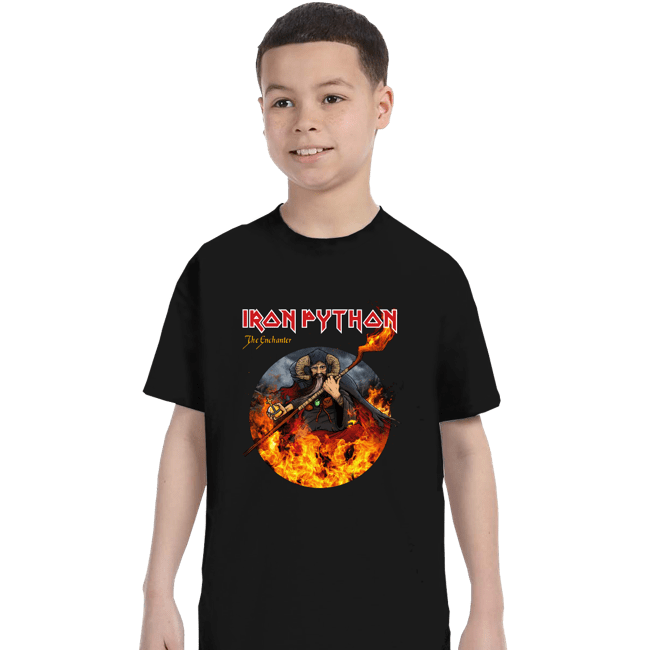 Daily_Deal_Shirts T-Shirts, Youth / XS / Black Iron Python