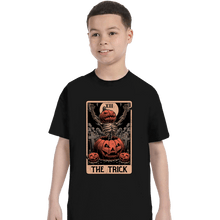 Load image into Gallery viewer, Daily_Deal_Shirts T-Shirts, Youth / XS / Black Halloween Tarot Trick
