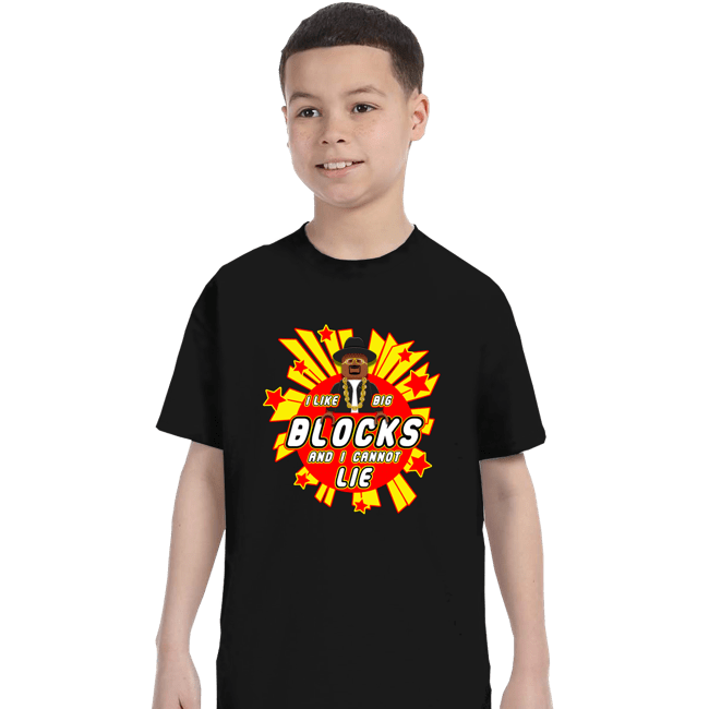 Secret_Shirts T-Shirts, Youth / XS / Black Big Blocks