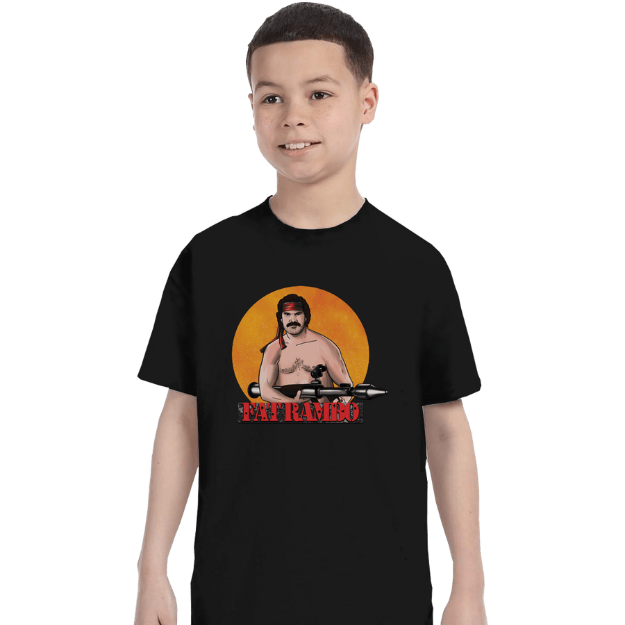 Shirts T-Shirts, Youth / XL / Black Fat Rambo
