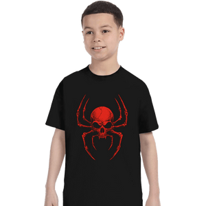 Daily_Deal_Shirts T-Shirts, Youth / XS / Black Spider Skull