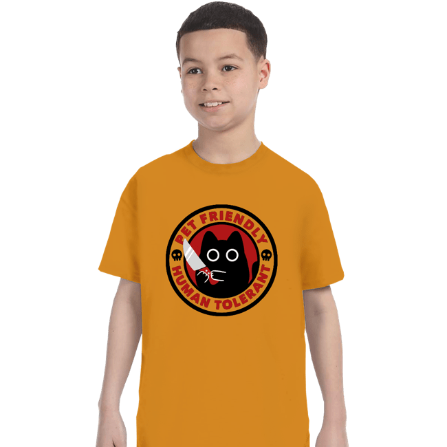 Daily_Deal_Shirts T-Shirts, Youth / XS / Gold Pet Friendly Human Tolerant