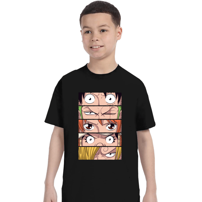Daily_Deal_Shirts T-Shirts, Youth / XS / Black Straw Hat Eyes