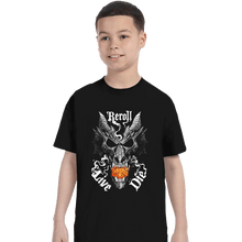 Load image into Gallery viewer, Daily_Deal_Shirts T-Shirts, Youth / XS / Black Dragon Skull Dice
