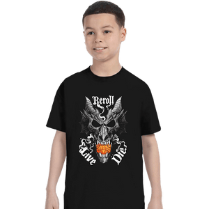 Daily_Deal_Shirts T-Shirts, Youth / XS / Black Dragon Skull Dice