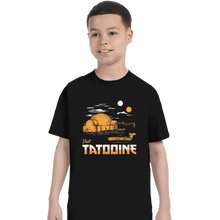 Load image into Gallery viewer, Shirts T-Shirts, Youth / XS / Black Vintage Visit Tatooine
