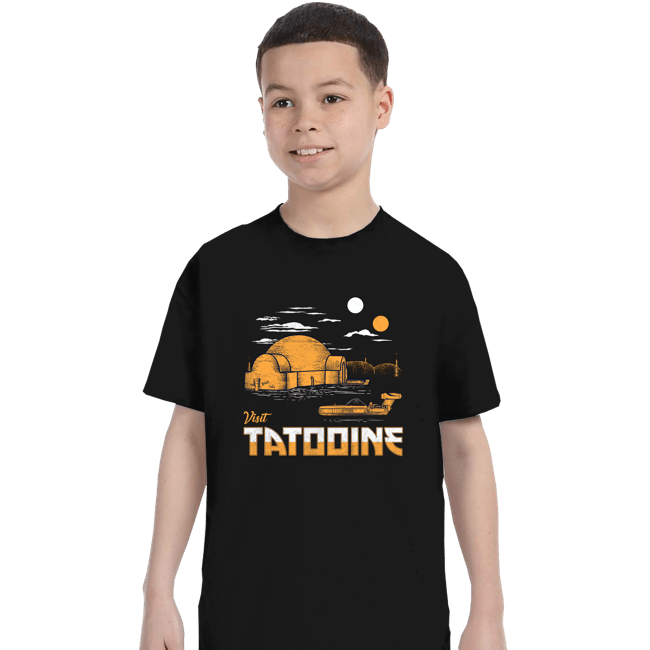 Shirts T-Shirts, Youth / XS / Black Vintage Visit Tatooine