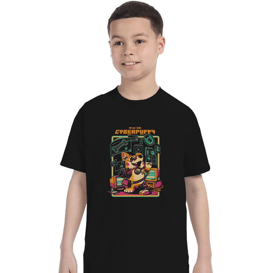 Shirts T-Shirts, Youth / XL / Black Corgypunk