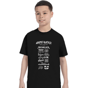 Secret_Shirts T-Shirts, Youth / XS / Black Anime Rocks
