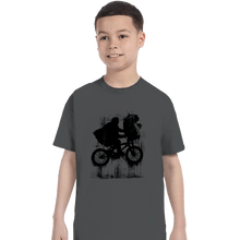 Load image into Gallery viewer, Secret_Shirts T-Shirts, Youth / XS / Charcoal Boy And Bike

