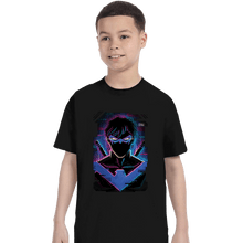 Load image into Gallery viewer, Secret_Shirts T-Shirts, Youth / XS / Black Glitch Nightwing.
