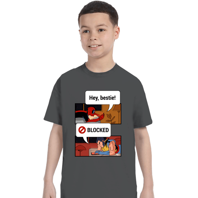 Daily_Deal_Shirts T-Shirts, Youth / XS / Charcoal Hey, Bestie!